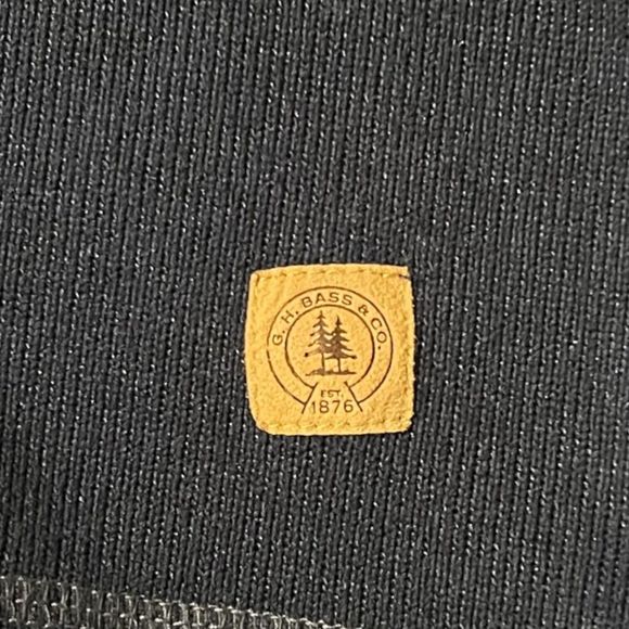 G. H. Bass & Co. Men's Size Large Pullover Mock Neck 3 Buttons Sweater Blue - Picture 5 of 6